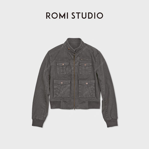 ROMI STUDIO“美式复古”牛仔棉四口袋工装短款夹克外套 RWDSW82135 商品图0