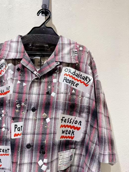 男款印花格纹短袖衬衫hu019 商品图2