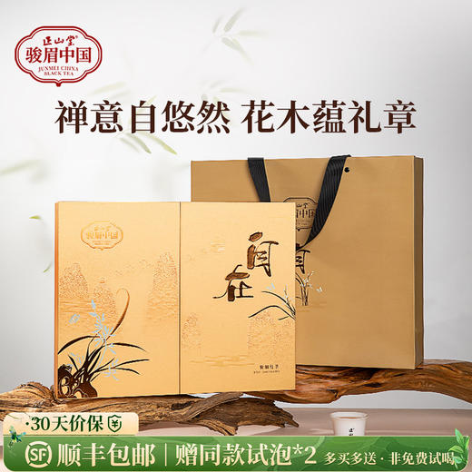 正山堂巴东红 自在礼盒装 特级骏眉红茶湖北茶叶送礼长辈256g 商品图0