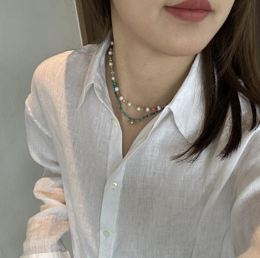 原单Wens设计师款恶魔之眼天然绿松石项链 商品图6