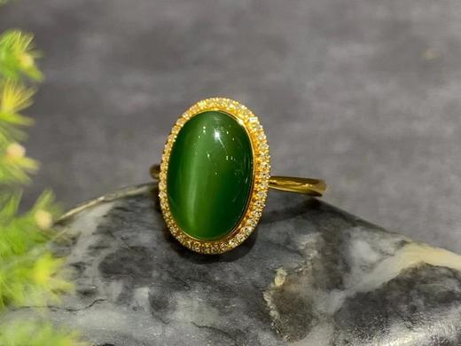 【御珠宫坊】金镶碧玉戒指 商品图2