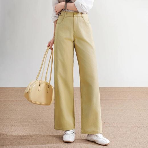 【FIVE WHITE GEESE 钛金樱花九分直筒裤】三色可选，90-150斤可穿，直筒版型，修饰包容，久坐不起皱~ 商品图2