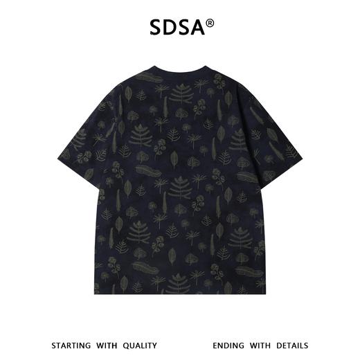 26T165SDSA男装2026新款高贵轻奢时尚撞色满印花卉圆领短袖T恤百搭时尚 商品图5