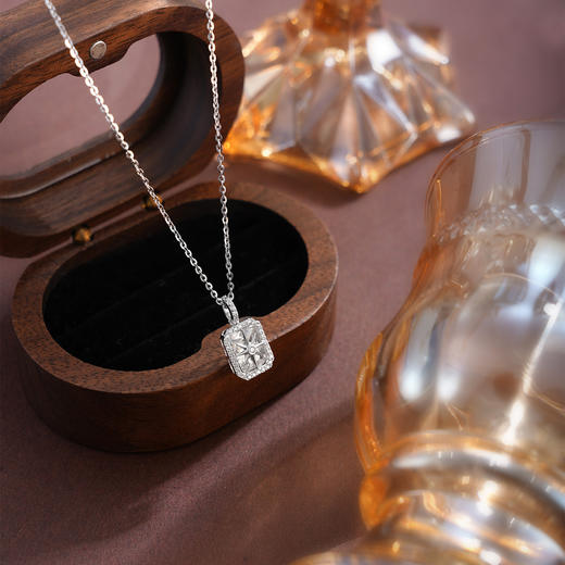 子佩集【甜蜜方糖】S925银套链【YL-7454101】方块锆石星芒项链2509 商品图9