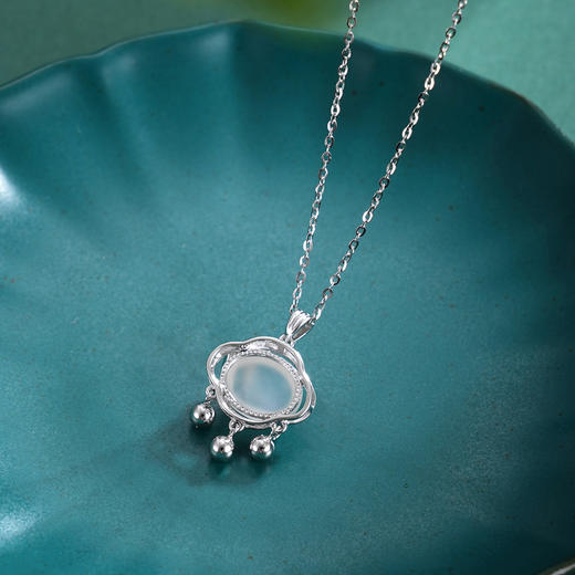 子佩集【竹锁清欢】S925银套链【XL090299】白玉髓锁珐琅彩竹叶项链2509 商品图10