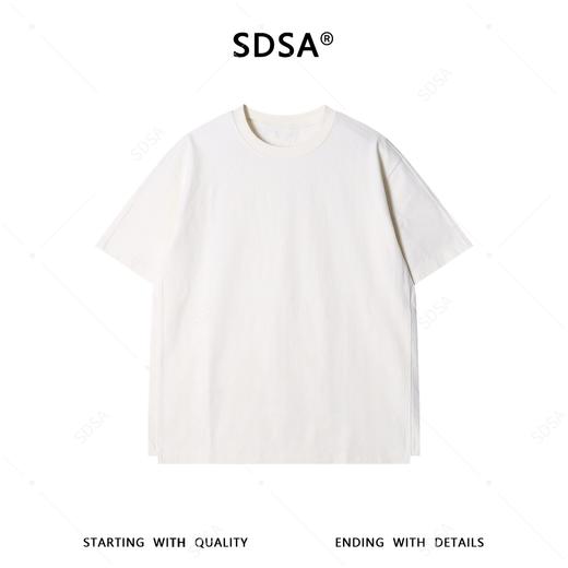 SDSA男装2026新款高贵轻奢极简风纯色花卉提花圆领短袖T恤百搭 商品图0
