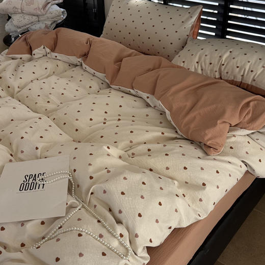 韩国有氧沐纱棉四件套亲肤柔软四季款裸睡双层纱套件 商品图5