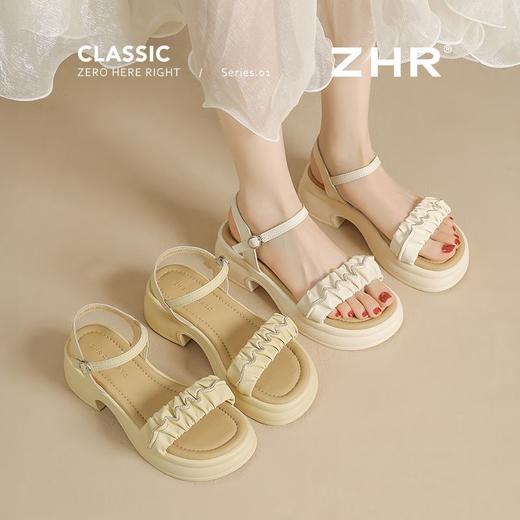 ZHR则则厚底凉鞋女外穿2025新款夏季网红仙女增高配裙子百搭女鞋 商品图3