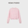 ROMI STUDIO100%澳洲羊毛高弹polo领半开扣粉色毛衫/POLO领上衣RWDSST2831 商品缩略图1