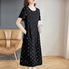 气质波点连衣裙女夏2026年新款胖mm长裙宽松大码裙子显瘦遮肚女装 商品缩略图0