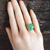 【天然正品】A货翡翠AU750黄金镶钻镶天然细腻满绿糯冰种蛋面翡翠戒指21号131125AH13 商品缩略图7