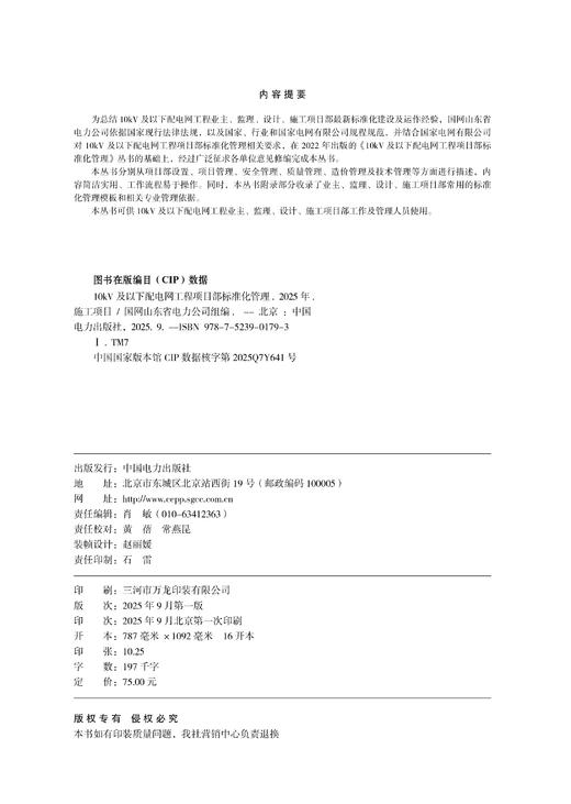 10kV及以下配电网工程项目部标准化管理（2025年） 施工项目 商品图3