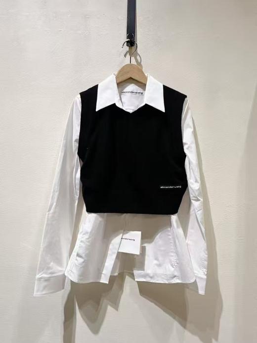 女款针织背心长袖衬衫ba002 商品图0