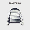 ROMI STUDIO“航海系列”羊毛混纺针织Polo领条纹毛衫RWDSST1800 商品缩略图1