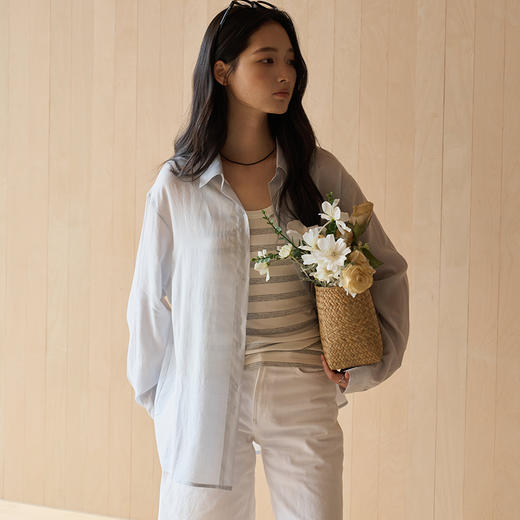 【松弛感呼吸麻衬衫9783】雨露麻面料，简约松弛版型，吸汗透气 商品图4