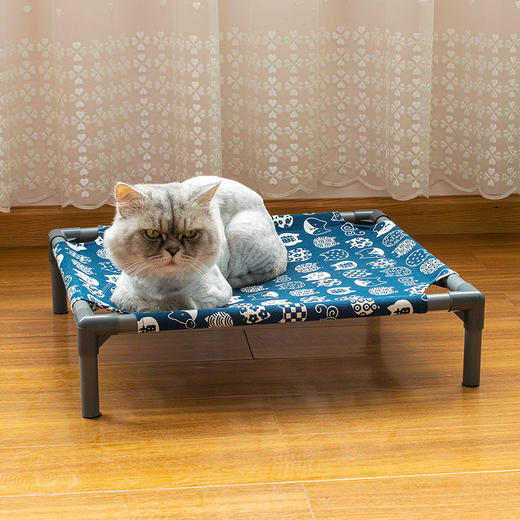 乐优派蹦蹦床猫窝可拆洗透气猫咪防潮行军床宠物夏季小型狗床狗窝 商品图2