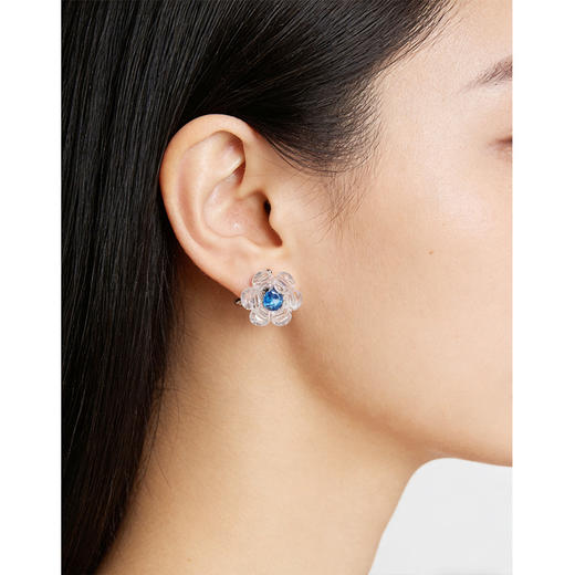 简约水晶蓝银针耳环-纪念日百货门店同款162843414 商品图3