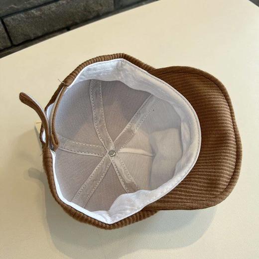 韩系宝宝帽子春秋款软檐婴幼儿鸭舌帽男女童灯芯绒棒球帽冬保暖帽 商品图3