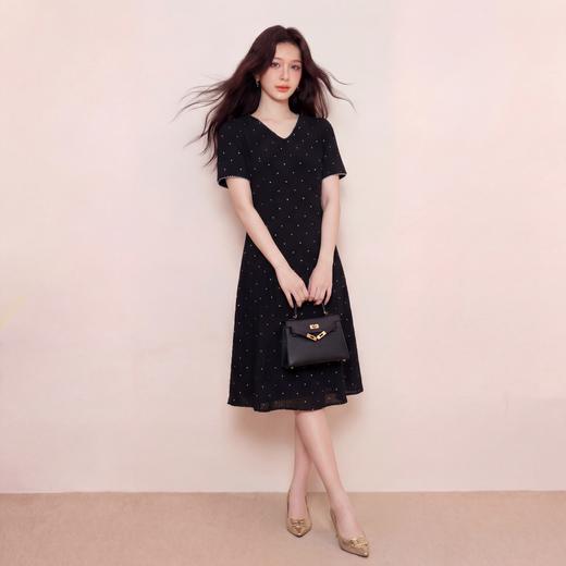 奢姿大码女装2026夏季减龄波点V领连衣裙胖妹妹度假风时尚裙子9962853676 商品图4