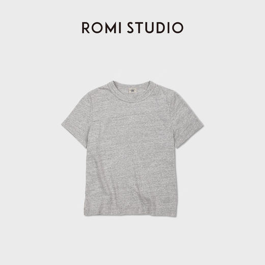 ROMI STUDIO“格雷简约”100%棉经典小圆领正肩短袖T恤 RWDRSY1726 商品图0