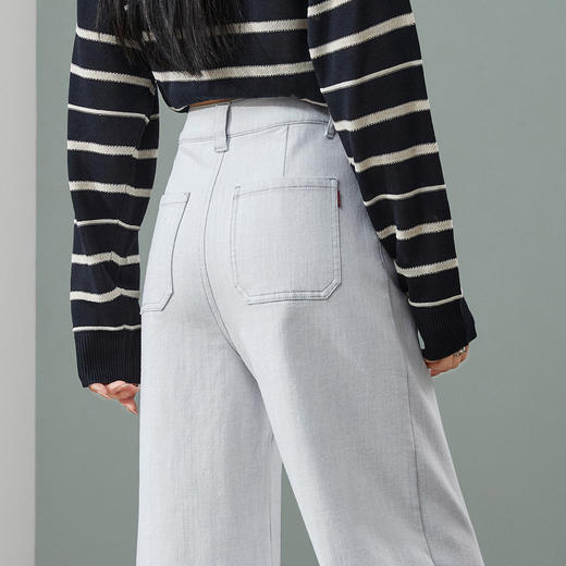 【春新品！九分阔腿裤】逸阳春季新款九分宽松显瘦小个子牛仔裤9160V 商品图7