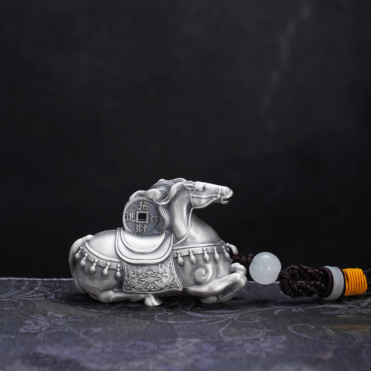 子佩集【马上发财】S999银手把件【HS009】卧马招财进宝2509 商品图3