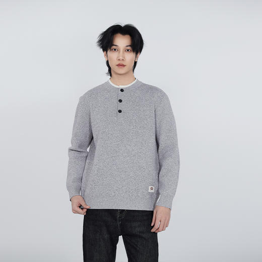 【新品上新】HX 冬季圆领半开胸毛衫S107544296101 商品图2