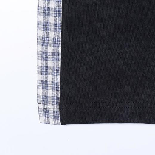 SDSA男装2026新款高贵轻奢美式复古侧边拼接圆领短袖T恤百搭时尚 商品图3