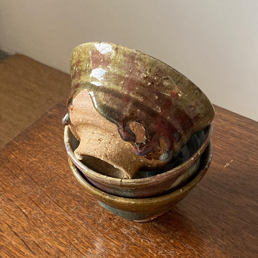 【苏州】日本中古粗陶器皿 带签章 X1523 商品图1