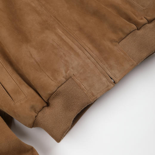 ROMI STUDIO进口羊反绒顶奢染色高质感皮夹克外套 RWDSWL2319 商品图4