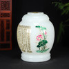白玉瓷琉璃骨灰坛般若波罗蜜多心经莲花经文骨灰桶21*23cm 商品缩略图1
