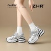 ZHR则则厚底7.3CM内增高老爹鞋女2025夏季网面透气银色休闲运动鞋 商品缩略图7