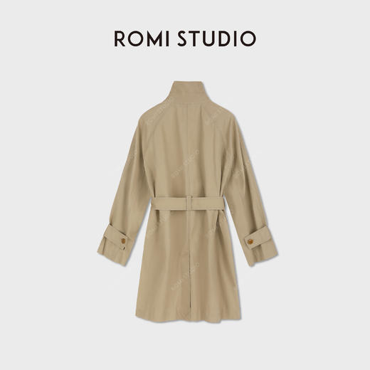 ROMI STUDIO"优雅新姿"轻薄高密珠地棉布中长款风衣 RWDSW63087 商品图1