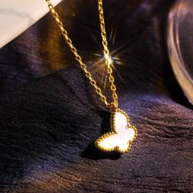 梵克雅宝 蝴蝶白贝母项链（XTY）