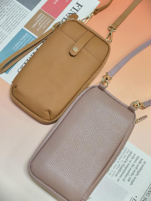 定制加长122cm背带【一包三用，手机包&零钱包&卡包】A级头层软牛皮，宽度12cm，长度18cm，厚度2.5cm，更适合大码人群，额外赠送一根短带，可以当手拎包，三层分隔 商品图12