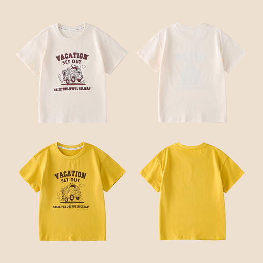 【10A抗菌纯棉】棉花堂夏款小狗巴士绵绵童装短袖T恤 --FA61120 商品图5