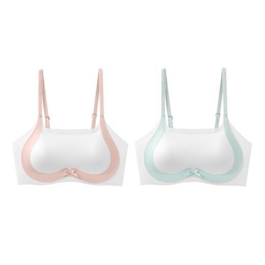 【MUBENMI少女内衣❤2阶无痕美背#Z001】发育期：适合9-15岁，胸部逐渐开始有轮廓的女孩，内衣小薄杯厚度才5mm左右😌铺开有一点点立体模杯的弧度，能自然贴合少女发育曲线~ 商品图12