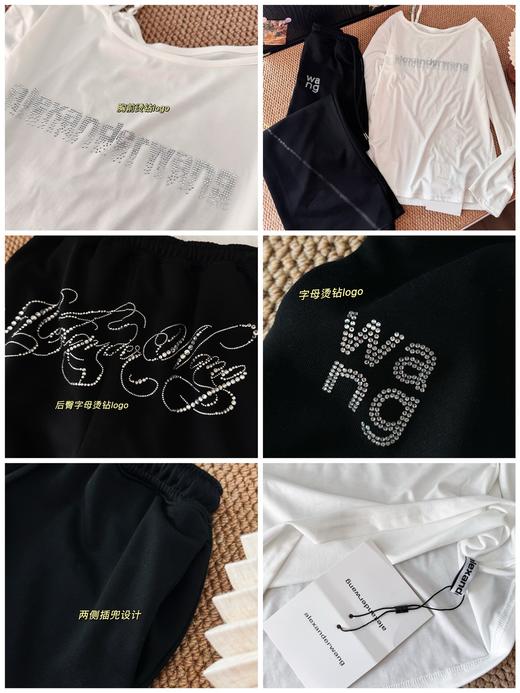 点此购买 大王春秋季女士字母重工烫钻斜肩长袖休闲裤套装 LL 342516 商品图13