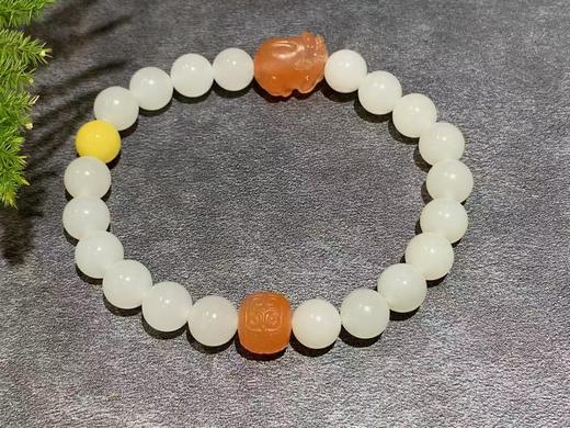 【御珠宫坊】羊脂白玉手串 商品图0