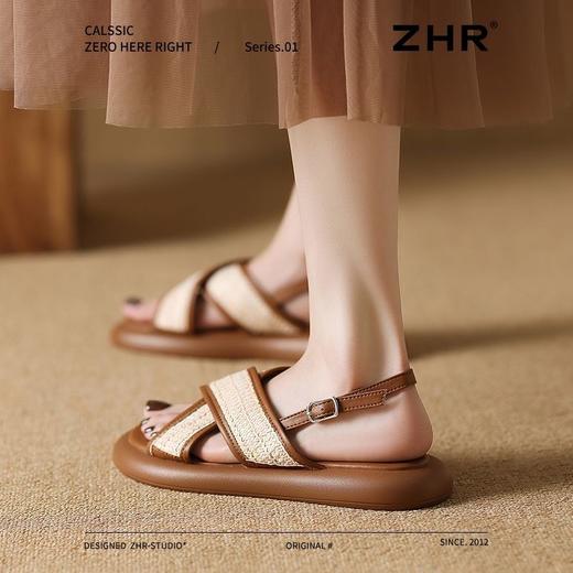 ZHR则则舒适优雅凉鞋2025新款夏季仙女休闲百搭软底气质透气凉鞋 商品图4