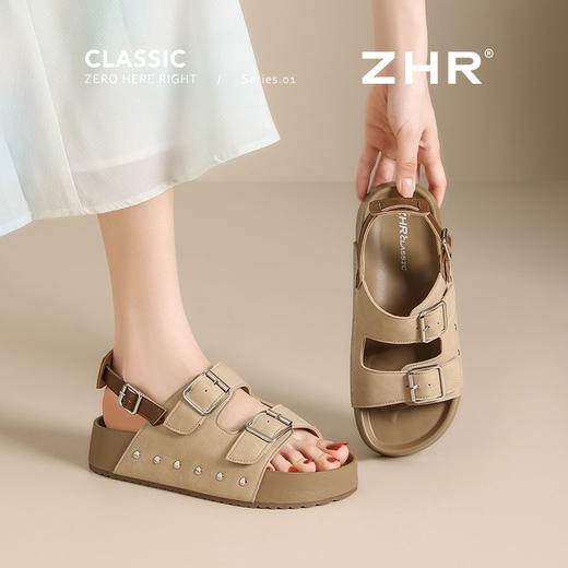 ZHR则则复古勃肯凉鞋女舒适超软夏季百搭厚底凉鞋女外穿休闲凉鞋 商品图7