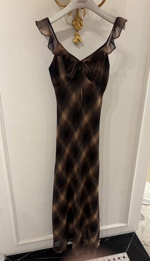 【门店同款】ENJOY秋季“光阴序语”法式复古格纹裙 164843223 商品图0