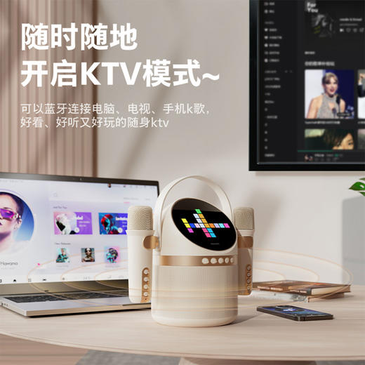 飞利浦（PHILIPS）蓝牙音响话筒K歌居家麦克风音响一体式便携家庭用ktv音箱男女儿童生日礼物 TAS2508 商品图4