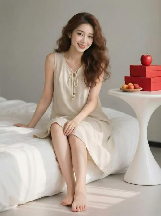 云朵棉绸背心裙舒适透气气质1416159 商品图1