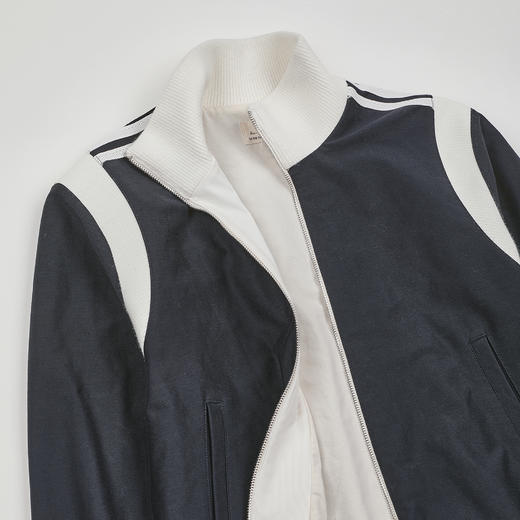 ROMI STUDIO“运动休闲”立领拉链蓝白运动廓形夹克外套RWDSW91807 商品图5