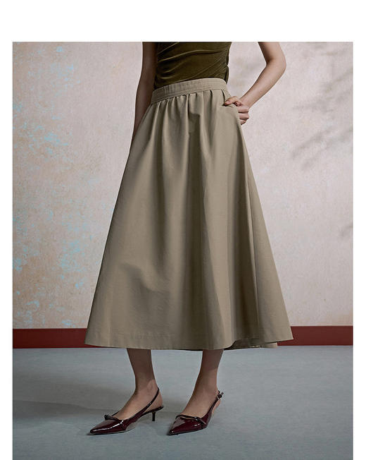 【高品质私服】【ZZ简约复古A字优雅蓬蓬裙】舒适轻便， 柔韧垂坠，细密亲肤G1539-CC【无标出货 介意慎拍】 商品图0