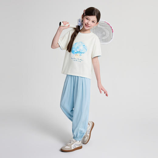 笛莎Deesha 2026年夏季新款中童女童套头+裤套装套装 商品图1