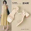 ZHR则则时尚水钻厚底凉鞋女2025夏季新款洋气百搭一字带气质凉鞋 商品缩略图0