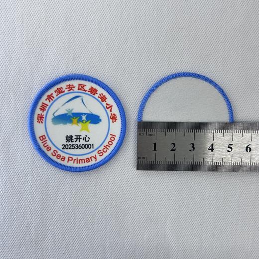 定制深圳市宝安区碧海小学包边校徽学生姓名贴徽章可缝制包邮 商品图2