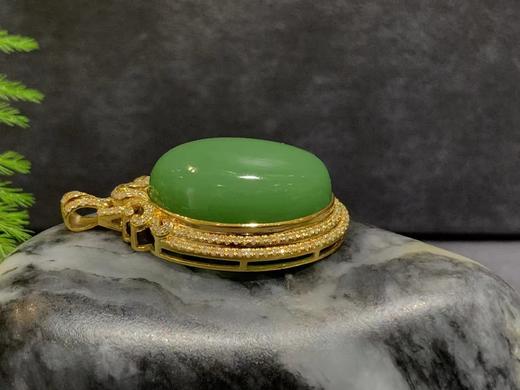 【御珠宫坊】金镶碧玉吊坠 商品图3